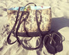 BURLAP PURSE - <br> BLACK $30