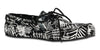 PRAHU "BOAT" SHOE - <br>BLACK PALM $60