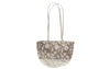 BURLAP PURSE - <br> WHITE $30